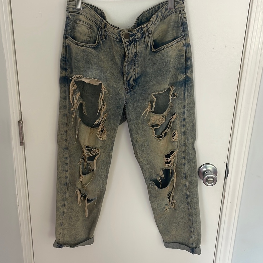 Top Shop Boyfriend Ripped Jeans